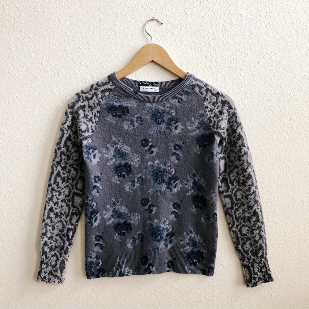 Equipment “Sloane” Print Cashmere Sweater